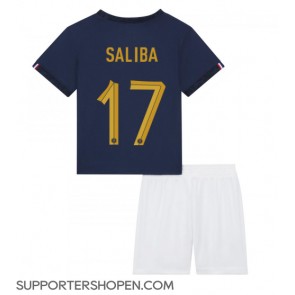 Frankrike William Saliba #17 Hemmatröja Barn VM 2022 Kortärmad (+ korta byxor)